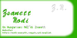 zsanett modi business card